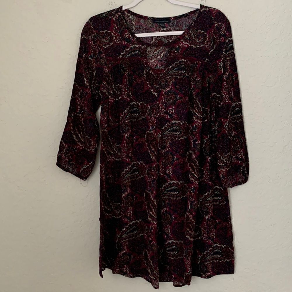 American Eagle Keyhole Paisley Mini Dress Size M